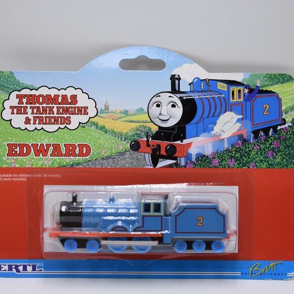 1993 Edward Diecast Blue Engine ERTL Thomas the Tank Engine & Friends Train New - Picture 2 of 11